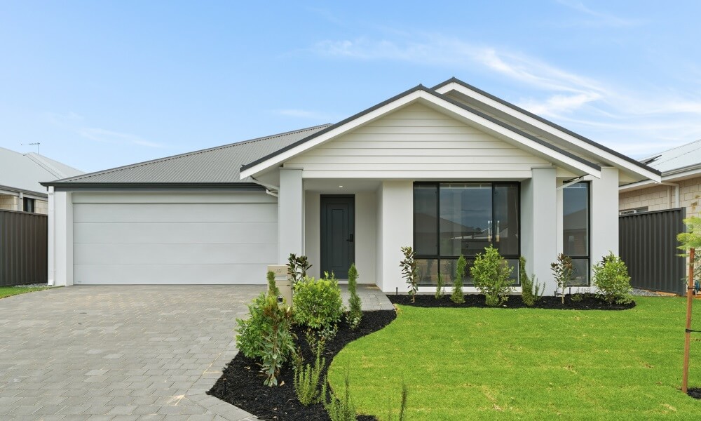 Single-storey family home with a front garden