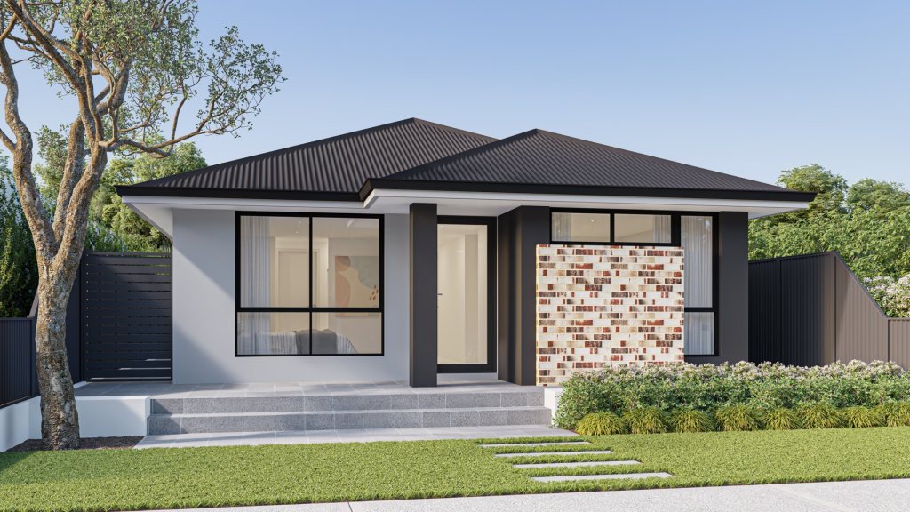 Artist's impression of The Willow, a single-storey four-bedroom home for a 10m-wide lot