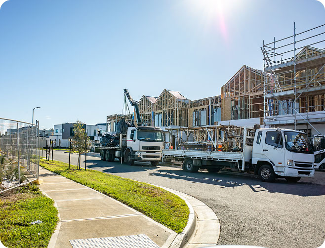 Homes at frame stage